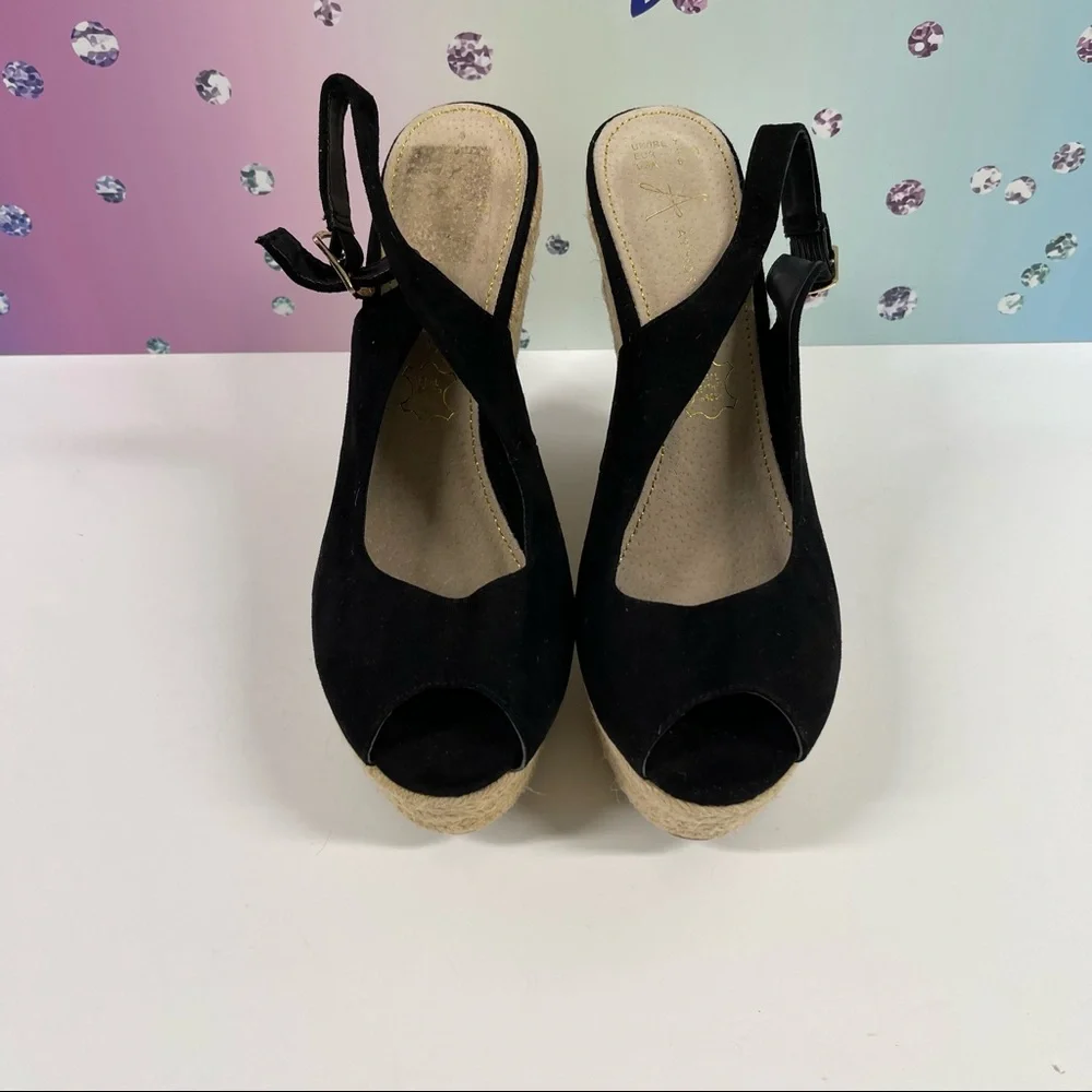 🌴 SUEDE LEATHER ESPADRILLE PLATFORM SANDALS